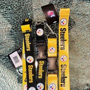 Two NFL STEELERS LANYARDS